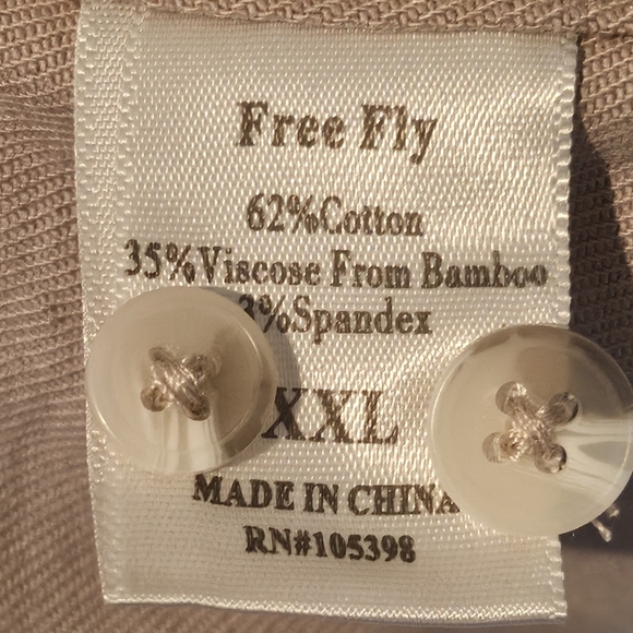 NWT Free Fly Bamboo Flannel Button Up Shirt - Boulder Grey - Size XXL - Picture 8 of 8